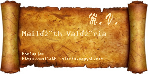 Mailáth Valéria névjegykártya