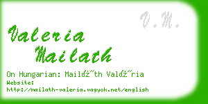 valeria mailath business card
